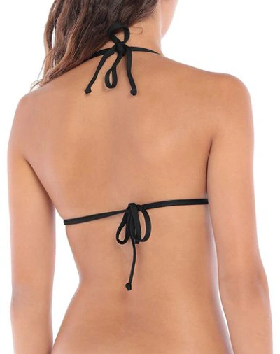 Shop Moschino Bikini Tops In Black