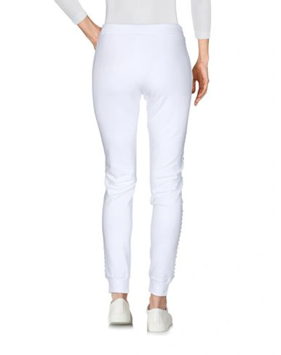 Shop Moschino Woman Pants White Size L Cotton, Elastane