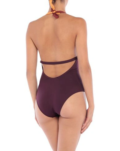 Shop Sophie Deloudi One-piece Swimsuits In Deep Purple