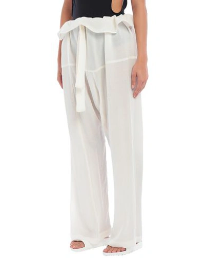 Shop Sophie Deloudi Beach Shorts And Pants In Ivory