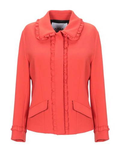 Shop Ainea Sartorial Jacket In Orange