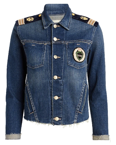 Shop L Agence Janelle Slim Crest Denim Jacket