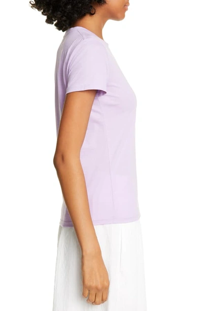 Shop Vince Essential Crewneck Tee In Orchid Musk