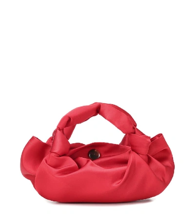 Shop The Row The Ascot Satin Clutch In Red