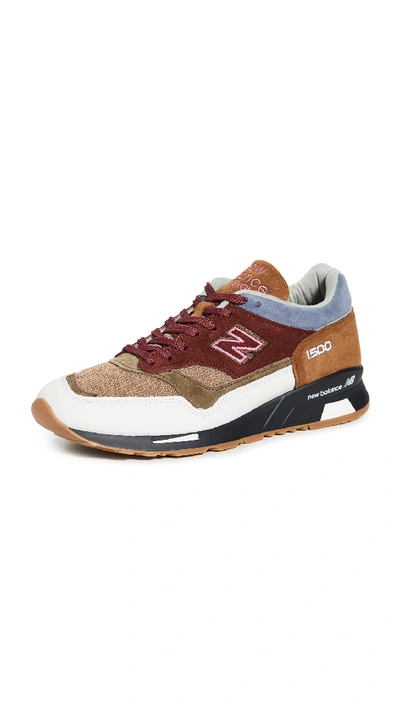 Shop New Balance Made In Uk 1500 Sneakers In Burgundy/brown