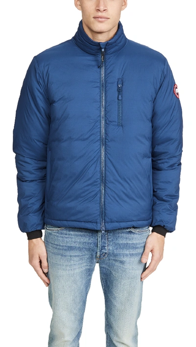 Shop Canada Goose Lodge Jacket In Northern Night