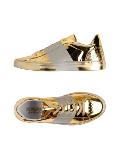 Shop Dirk Bikkembergs Sneakers In Gold