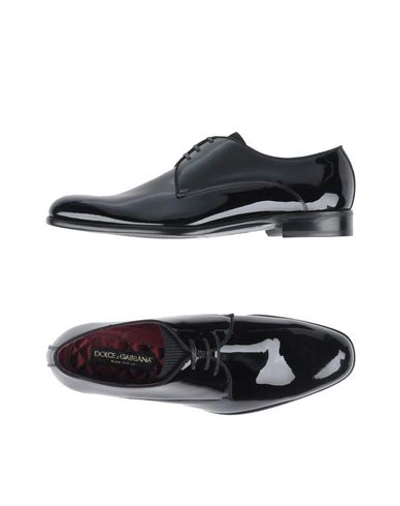 Shop Dolce & Gabbana Man Lace-up Shoes Black Size 8 Calfskin