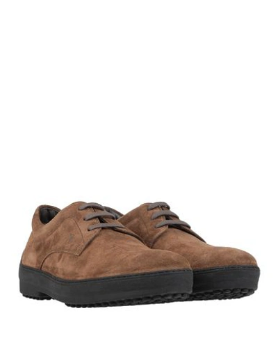 Tod's Lace-up Shoes In Beige