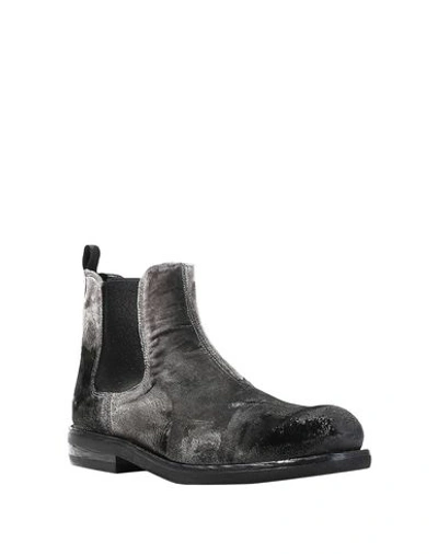 Shop Emporio Armani Ankle Boots In Grey