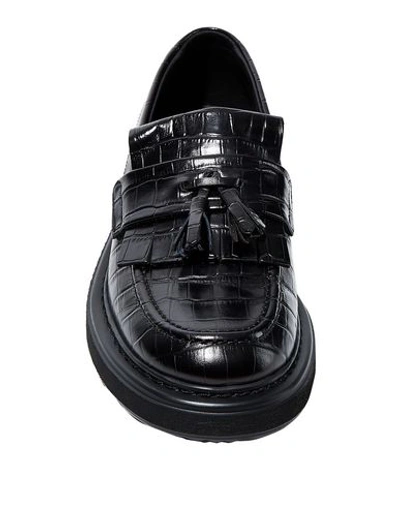Shop Emporio Armani Man Loafers Black Size 6.5 Soft Leather