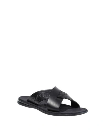 Shop Emporio Armani Sandals In Black