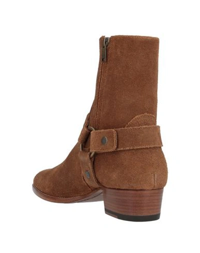 Shop Saint Laurent Man Ankle Boots Brown Size 8 Soft Leather
