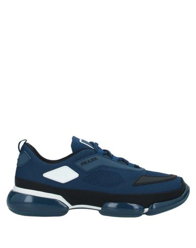 Shop Prada Sneakers In Dark Blue