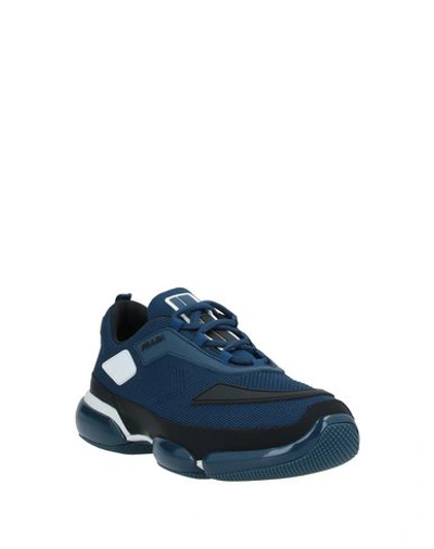 Shop Prada Sneakers In Dark Blue