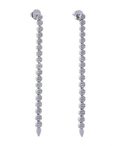 Shop Cz By Kenneth Jay Lane Earrings In Silver