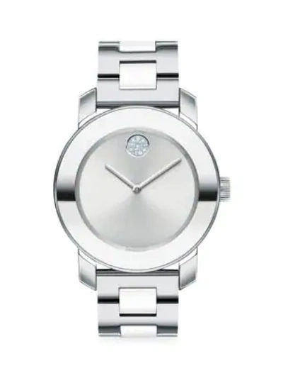 Shop Movado Bold Stainless Steel Bracelet Watch In Silver