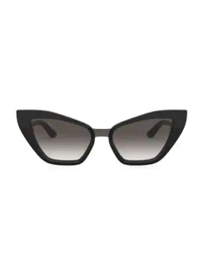 Shop Dolce & Gabbana 29mm Cat Eye Sunglasses In Black