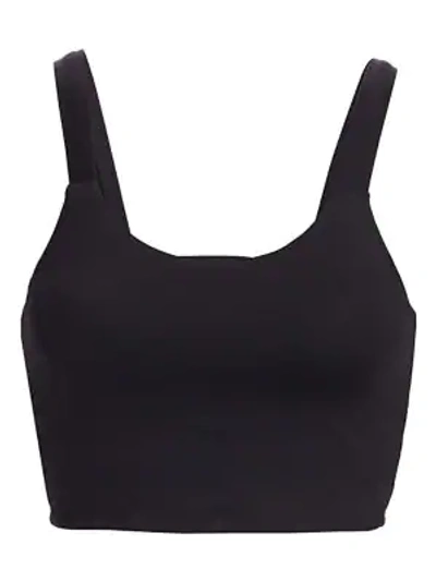 Shop Alo Yoga Fortify Crop Top In Black
