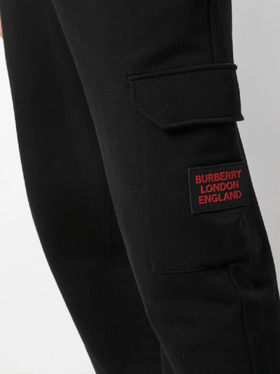 Shop Burberry Pantalone In Cotone In Black