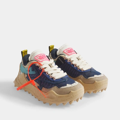 Shop Off-white Odsy-1000 Trainers In Nude And Blue Calf Leather