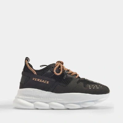 Shop Versace Chain Reaction Sneakers In Savage Barocco Printed Polyester