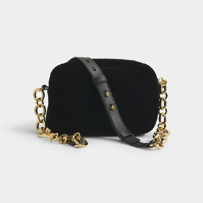 Shop Balmain B-camera Case In Black Velvet