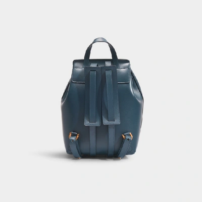 Shop Mansur Gavriel Mini Backpack In Blue Calf Leather