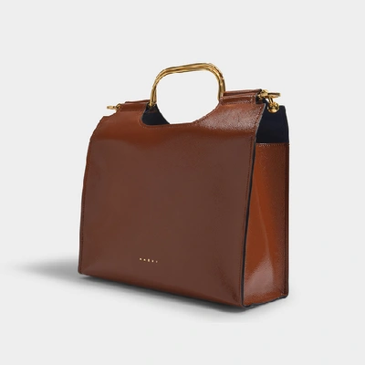 Shop Marni Shopping Bag In Brown