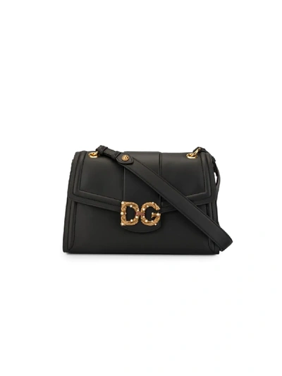 Shop Dolce & Gabbana Dg Amore Shoulder Bag In Black