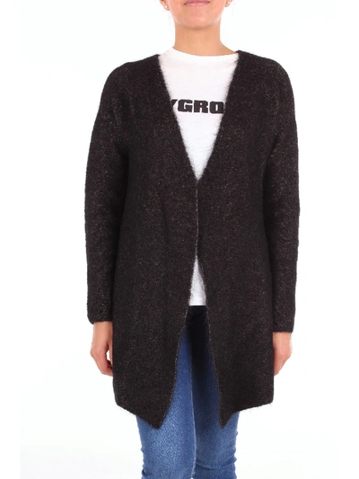 Shop Alysi Black Wool Cardigan