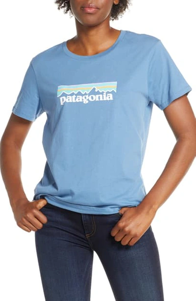 Shop Patagonia P-6 Logo Tee In Wobl Woolly Blue