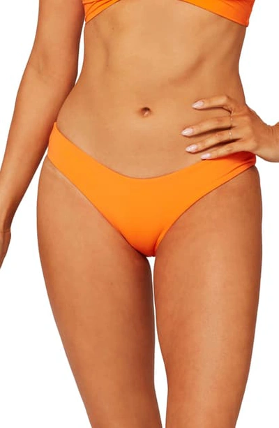 Shop L*space Sandy Classic Bikini Bottoms In Tangerine