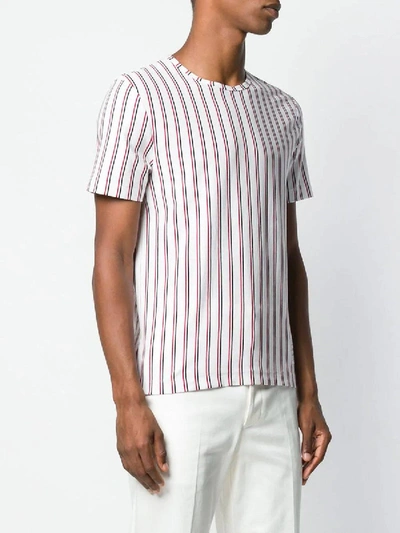Shop Thom Browne Tricolor Stripe Jersey T-shirt In Multicolor
