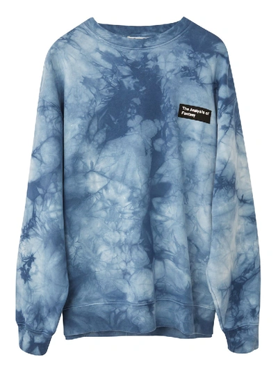 Shop Acne Studios Anatomy Patch Blue Tie Dye Sweatshirt