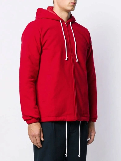 Shop Comme Des Garçons Shirt Red Hooded Jacket