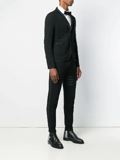 Shop Thom Browne 4-bar Jersey Suit Black