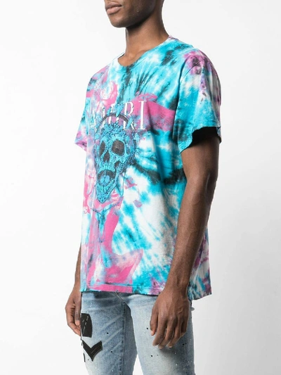Shop Amiri Skull Print Tie-dye T-shirt Purple