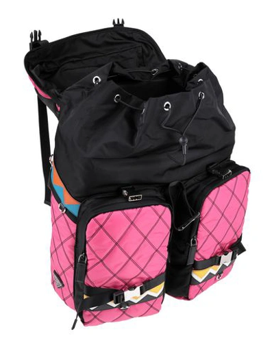 Shop Prada Backpack & Fanny Pack In Fuchsia