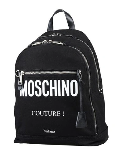 Shop Moschino Backpacks & Fanny Packs In Black