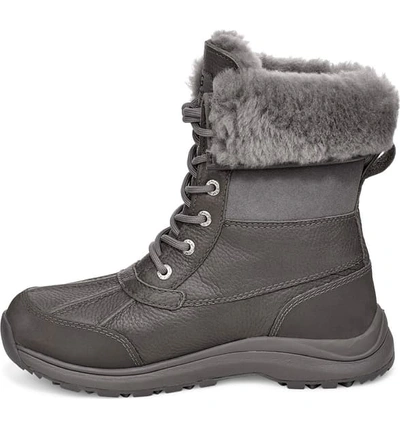 Shop Ugg Adirondack Iii Waterproof Boot In Charcoal Leather