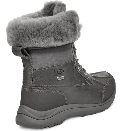 Shop Ugg Adirondack Iii Waterproof Boot In Charcoal Leather