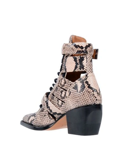 Shop Chloé Woman Ankle Boots Beige Size 6 Soft Leather
