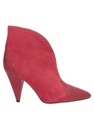 Shop Isabel Marant Ankle Boot In Red