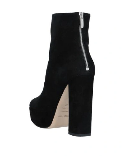 Sergio Rossi Chunky Heel Ankle Boots In Black