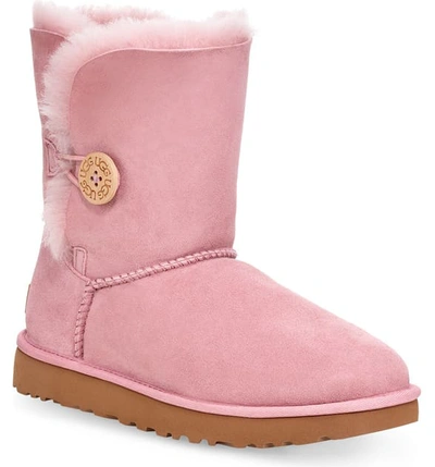 Shop Ugg Bailey Button Ii Boot In Pink Crystal Suede