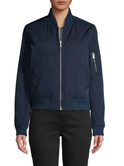 Shop The Very Warm Reversible Full-zip Jacket In Navy