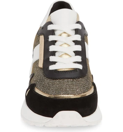 Shop Michael Michael Kors Monroe Low Top Sneaker In Black/ Gold Multi