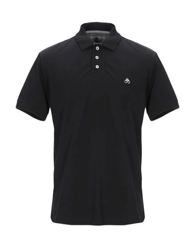 Shop Moose Knuckles Polo Shirts In Black