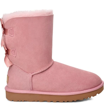 Shop Ugg Bailey Bow Ii Genuine Shearling Boot In Pink Crystal